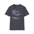 SELECT * FROM people WHERE intelligence > rock - Men's