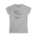 SELECT * FROM people WHERE intelligence > rock - Women's