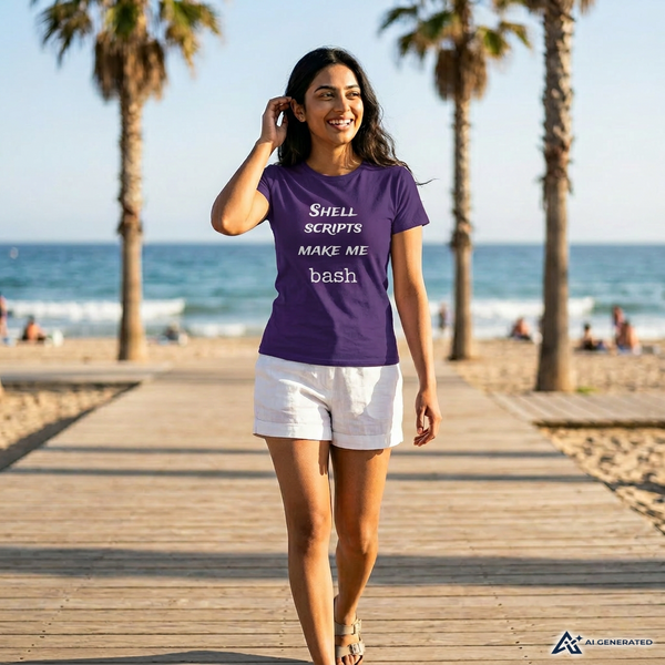 shell scripts make me bash - Women's