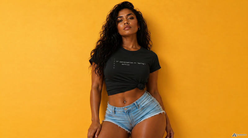 Loopback Life women's t-shirt, studio shot